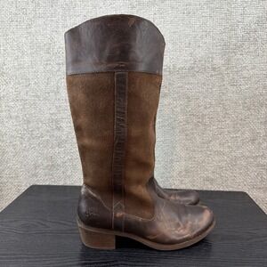 UGG Australia Cassis Lodge Distressed Women's 8 Brown Leather/Suede Tall Boots